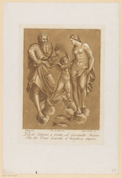 Saturnus, Venus forelsket Plafondschilderingen van de Loggia di Galatea i de Villa Farnesina te Rom (serietitel) af Stefano Mulinari