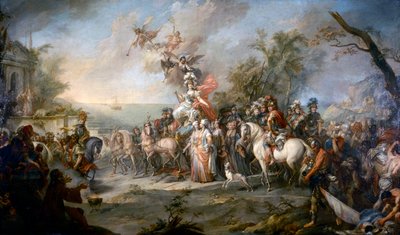 Allegori om Katarina den Stores sejr over tyrkerne og tatarerne, 1772 af Stefano Torelli