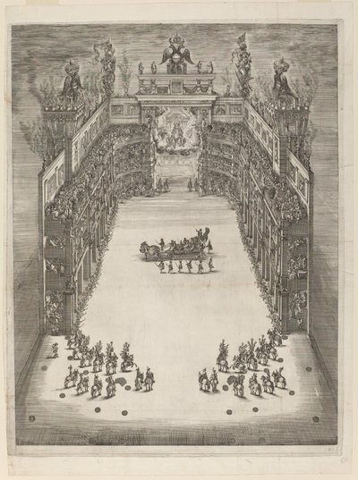 Luftfoto af teatret, 1652. af Stefano della Bella