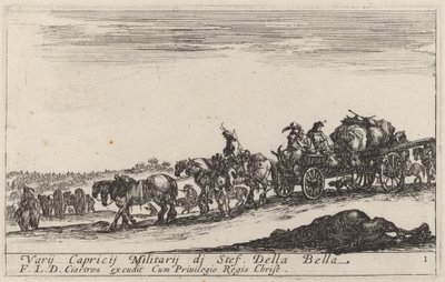 Bagagetog, ca. 1641. af Stefano della Bella
