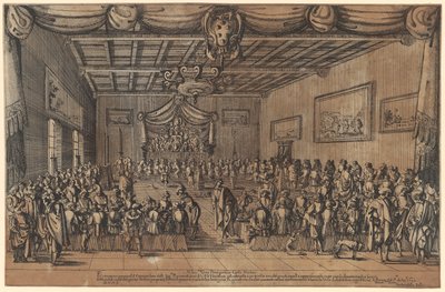 Bankett der Piacevoli af Stefano della Bella