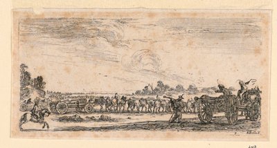 Battle Scene, fra "Designs of Some Troop Conduct, Cannons, and Town Attacks" af Stefano della Bella