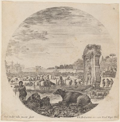 Campo Vaccino, 1646. af Stefano della Bella