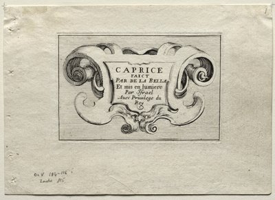 Caprices: Titelside af Stefano della Bella