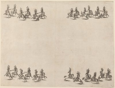 Kavalerer, der kæmper med sværd, 1652. af Stefano della Bella