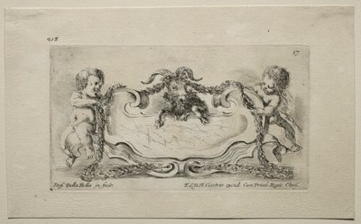 Samling af forskellige caprices og nye designs af kartoucher og ornamenter: nr. 17. af Stefano della Bella