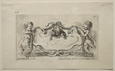 Samling af forskellige caprices og nye designs af kartoucher og ornamenter: nr. 17 af Stefano della Bella