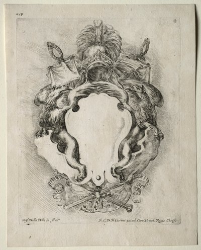 Samling af forskellige Caprices og nye designs af kartoucher og ornamenter: nr. 4 af Stefano della Bella