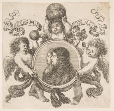 Cosimo de Medici, prins af Toscana, og hans kone, Marguerite Louise dOrleans, 1661. af Stefano della Bella