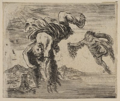 Daedalus og Icarus, fra Game of Mythology Game of Mythology, af Stefano della Bella