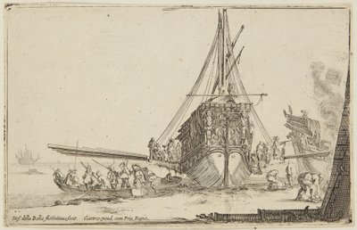 Ombordstigning (Forskellige figurer) af Stefano della Bella
