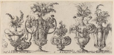 Fantastiske vaser, sandsynligvis 1646. af Stefano della Bella