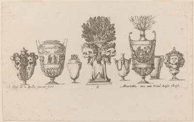 Fantastiske vaser, sandsynligvis 1646. af Stefano della Bella