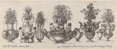 Fantastiske vaser, sandsynligvis 1646. af Stefano della Bella