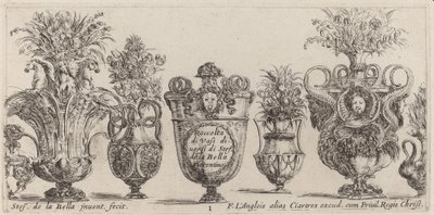 Fantastiske vaser, sandsynligvis 1646. af Stefano della Bella