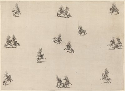 Fighting Cavaliers, 1652. af Stefano della Bella