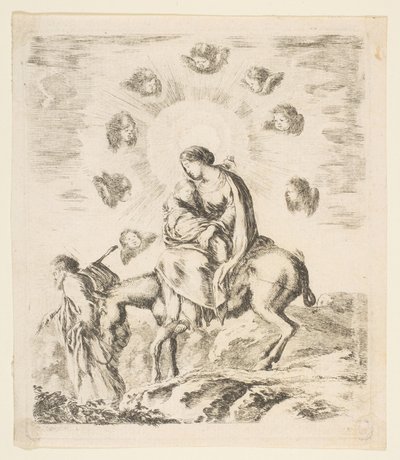 Flyvning til Egypten, ca. 1641. af Stefano della Bella