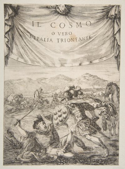 Frontispice til Il Cosmo, 1650. af Stefano della Bella