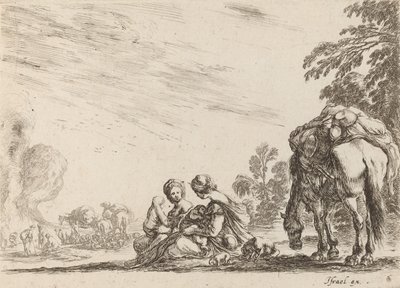 Sigøjnere i hvile, 1642. af Stefano della Bella