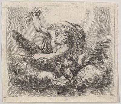 Jupiter, fra Game of Mythology Game of Mythology, 1644. af Stefano della Bella