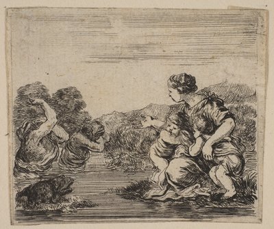 Latona, fra Game of Mythology Game of Mythology, 1644. af Stefano della Bella