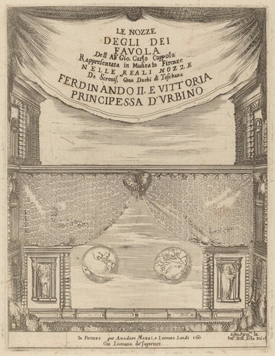 The Wedding of the Gods: Frontispice, 1637. af Stefano della Bella