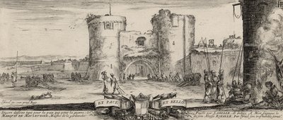Lentree dune Forteresse (ætsning på bundet papir) af Stefano della Bella