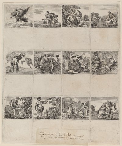 Mytologiske spillekort, 1644. af Stefano della Bella