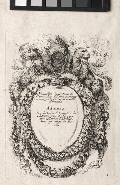 Ny model til en kartouche, 1647. af Stefano della Bella