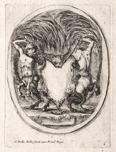 Ny model til en kartouche, 1647. af Stefano della Bella