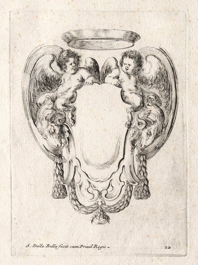 Ny model til en kartouche, 1647. af Stefano della Bella
