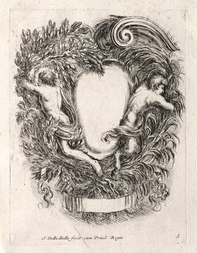 Ny model til en kartouche, 1647. af Stefano della Bella