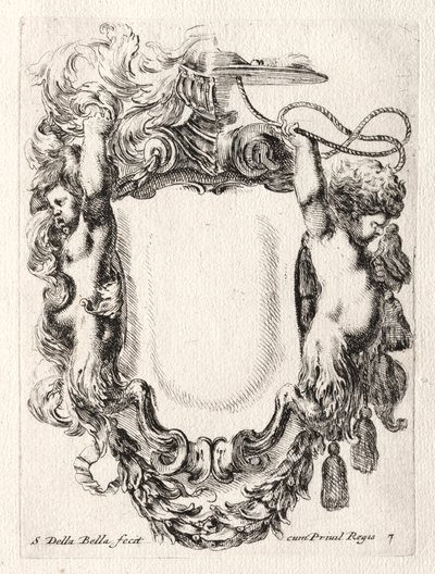 Ny model til en kartouche, 1647. af Stefano della Bella