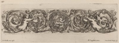 Ornamentfrise med Amor og Psyke, sandsynligvis 1648. af Stefano della Bella