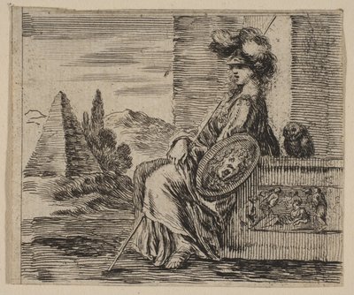 Pallas, fra Game of Mythology Game of Mythology, 1644. af Stefano della Bella