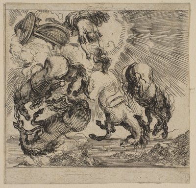 Phaeton, fra Game of Mythology Game of Mythology, 1644. af Stefano della Bella