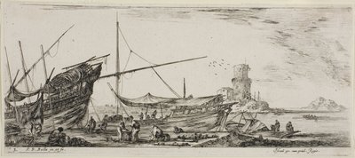 Plade tre fra forskellige inddæmninger af Stefano della Bella