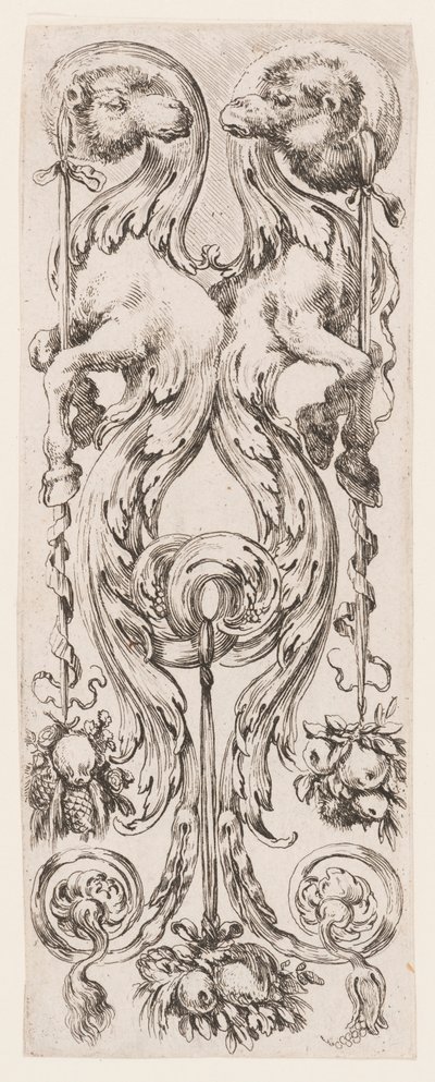 Tallerken, fra Ornamenti o Grottesche (Ornamenter eller Grotesker) af Stefano della Bella