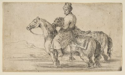 Polske brudgom badeheste, ca. 1662. af Stefano della Bella