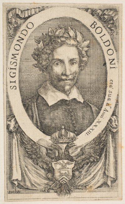 Portræt af digteren Sigismond Boldoni, 1656. af Stefano della Bella