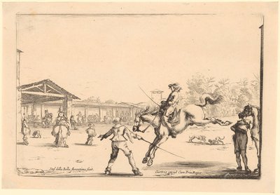 Rideskole, ark 5 i serien »Forskellige figurer« af Stefano della Bella