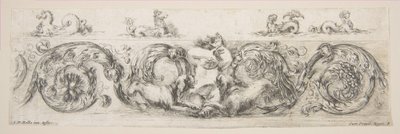 Rinceaux with Child Frightened by Dogs, Tallerken 8 fra: 