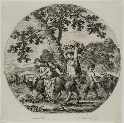 Satyr-familievandring af Stefano della Bella