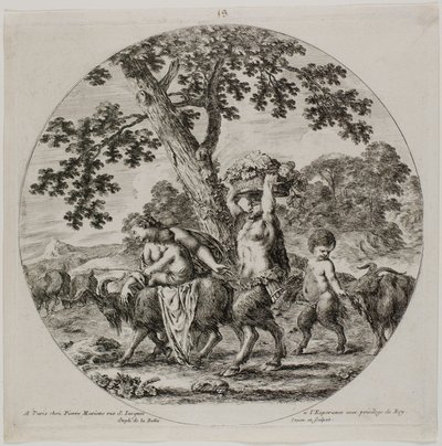 Satyr-familievandring af Stefano della Bella