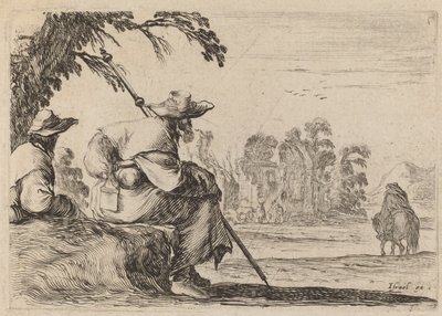 Siddende Pilgrimme af Stefano della Bella