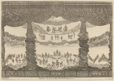 Sjette scene af hele himlen, 1637. af Stefano della Bella