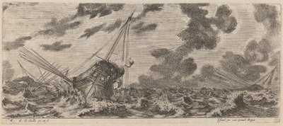 Skib i Storm, 1644. af Stefano della Bella
