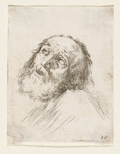 Hoved af den angrende Sankt Peter af Stefano della Bella