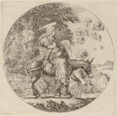 Flugten til Egypten, sandsynligvis 1662. af Stefano della Bella