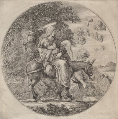 Flugten til Egypten, sandsynligvis 1662. af Stefano della Bella